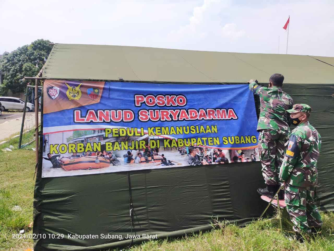 Lanud Suryadarma Dirikan Posko Bantuan Korban Banjir di Subang