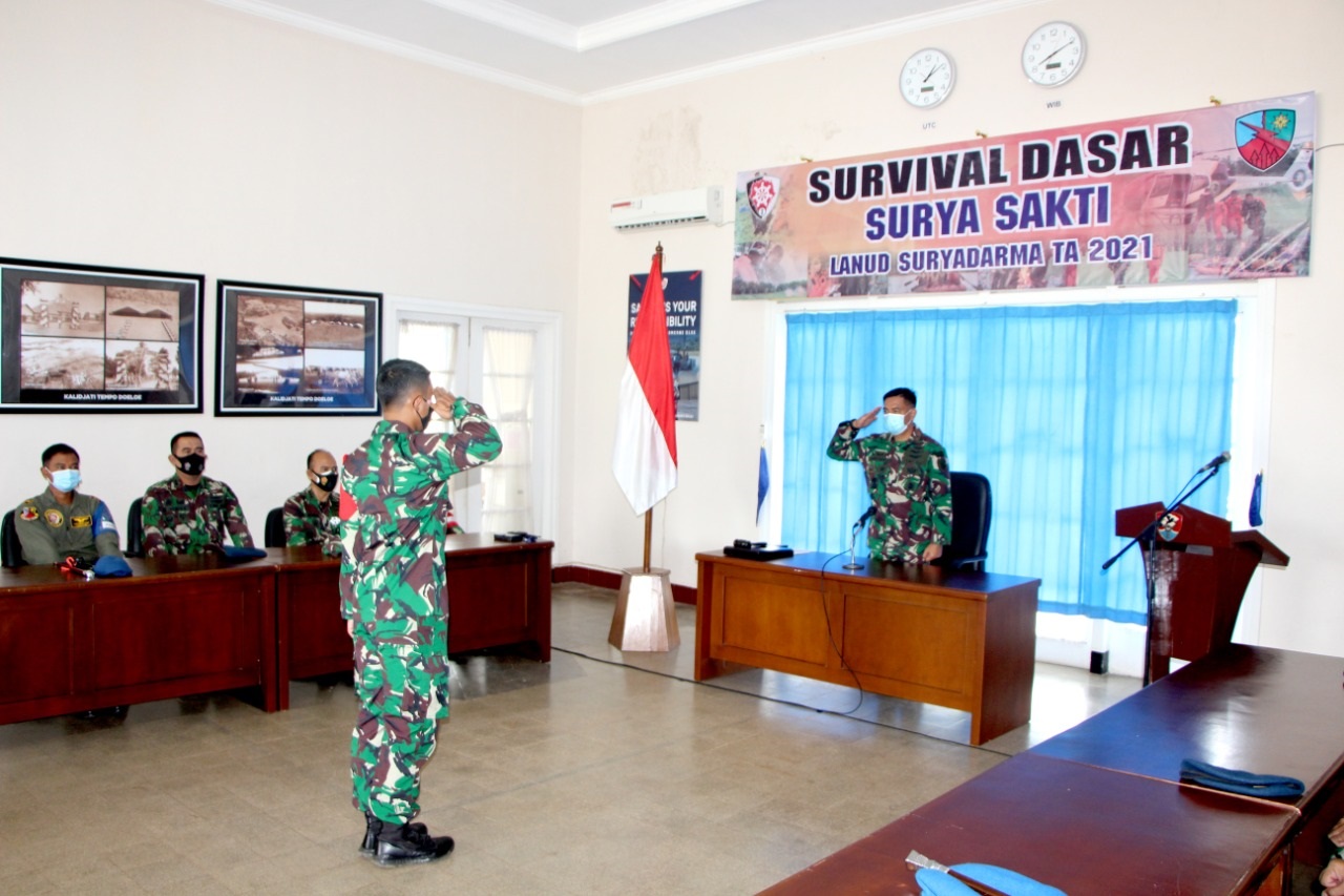 Danlanud Suryadarma Buka Latihan Survival Dasar Surya Sakti 2021