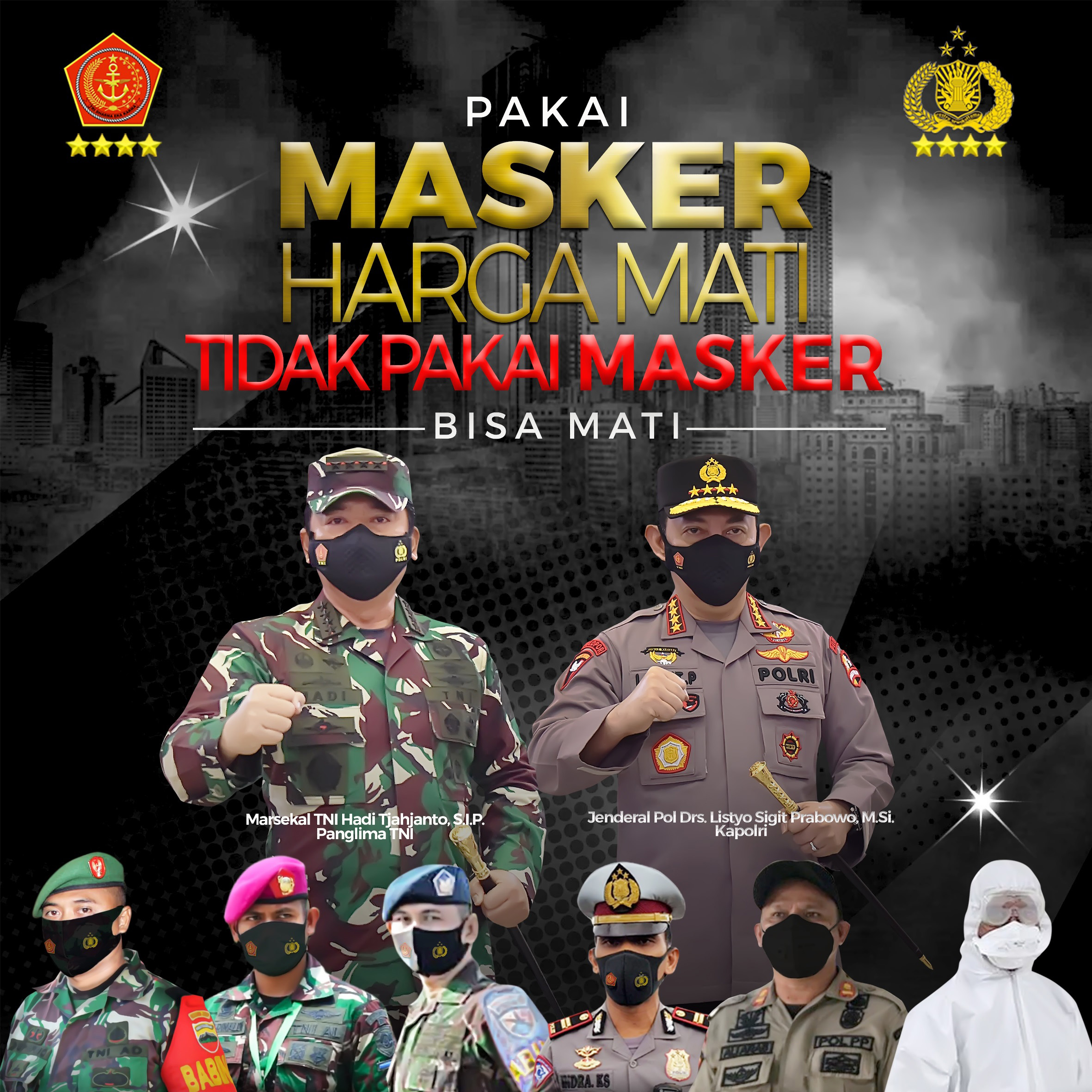 PAKAI MASKER HARGA MATI, TIDAK PAKAI MASKER BISA MATI.