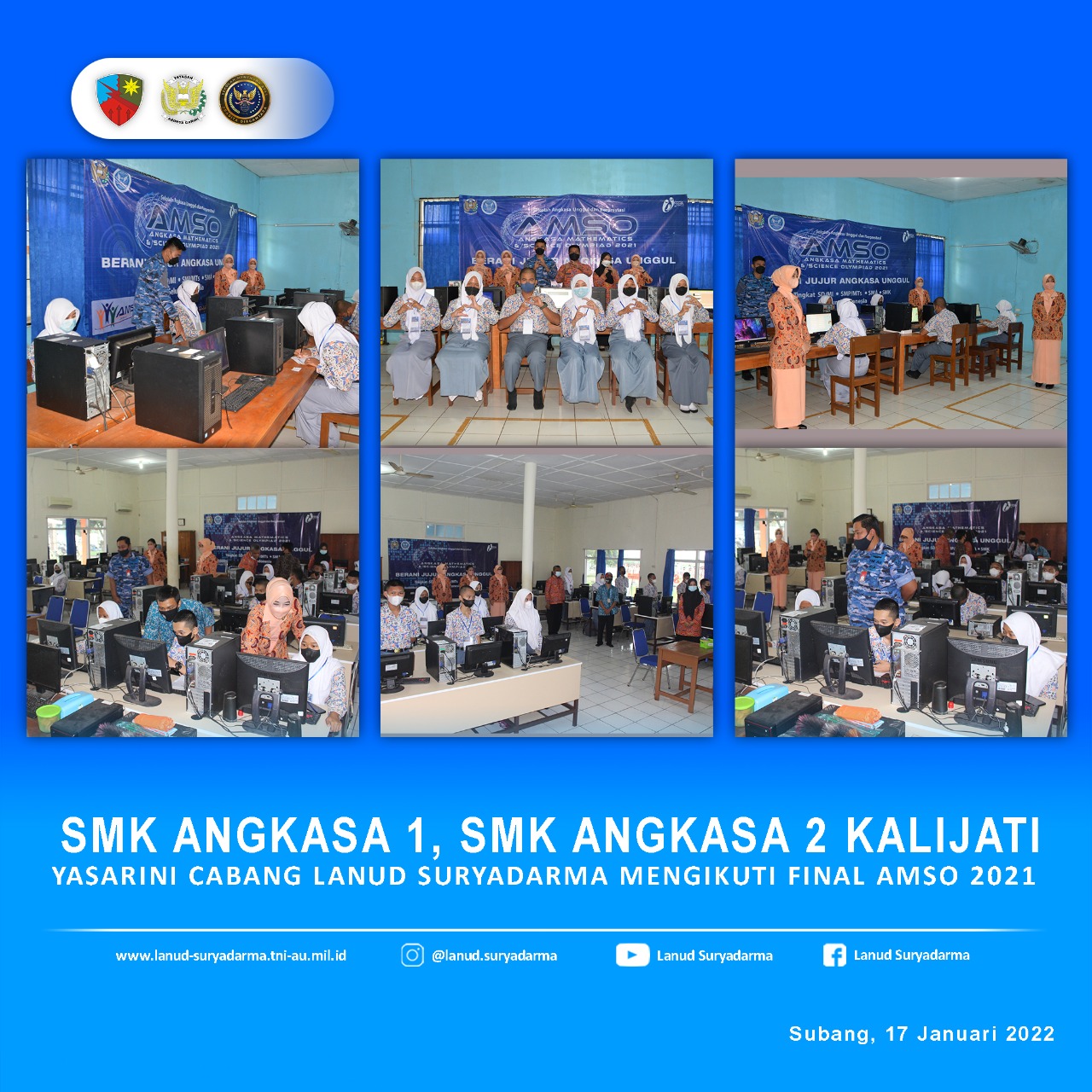 Sebanyak 23 Siswa SMK Angkasa Lanud Suryadarma Mengikuti Final AMSO 2021