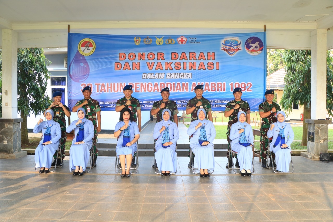 DALAM RANGKA PERINGATI HUT KE-76 TNI AU, LANUD SURYADARMA GELAR BAKTI SOSIAL DONOR DARAH