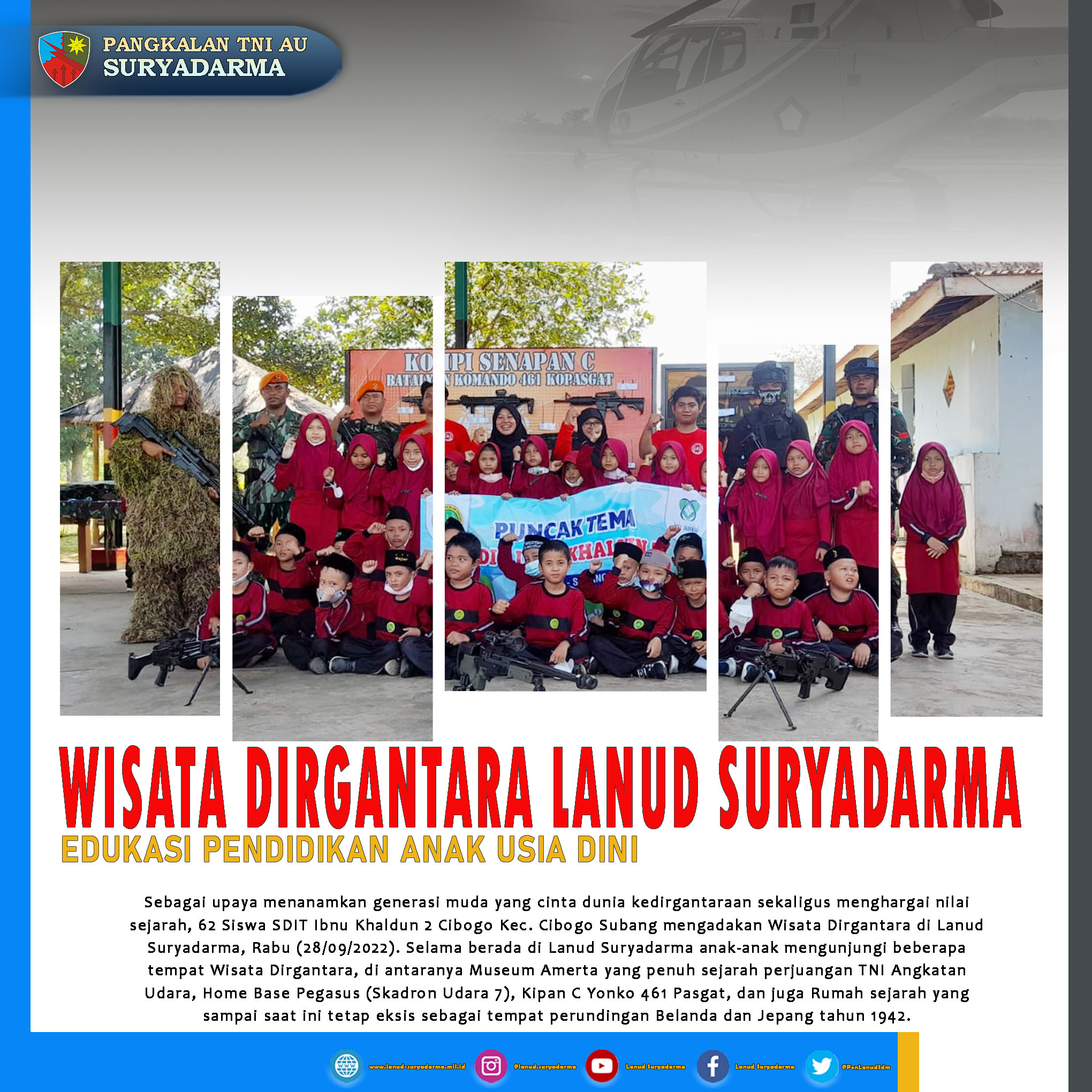 Wisata Dirgantara Lanud Suryadarma Edukasi Pendidikan Anak Usia Dini