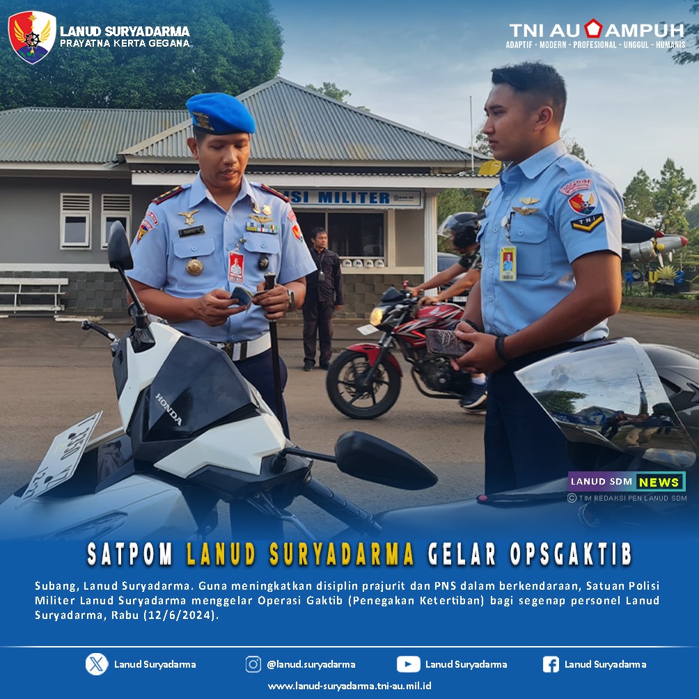 Satpom Lanud Suryadarma Gelar Opsgaktib