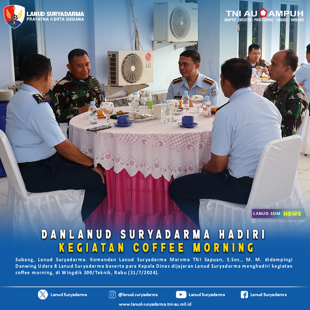 Danlanud Suryadarma Hadiri Kegiatan Coffee Morning