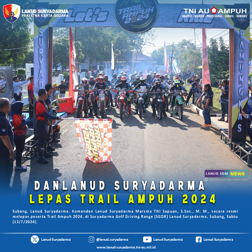 ﻿Danlanud Suryadarma Lepas Trail Ampuh 2024