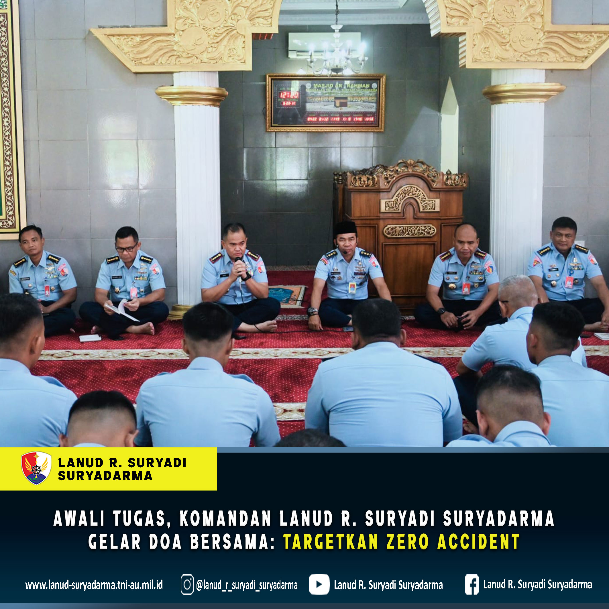 Awali Tugas, Komandan Lanud R. Suryadi Suryadarma Gelar Doa Bersama: Targetkan Zero Accident