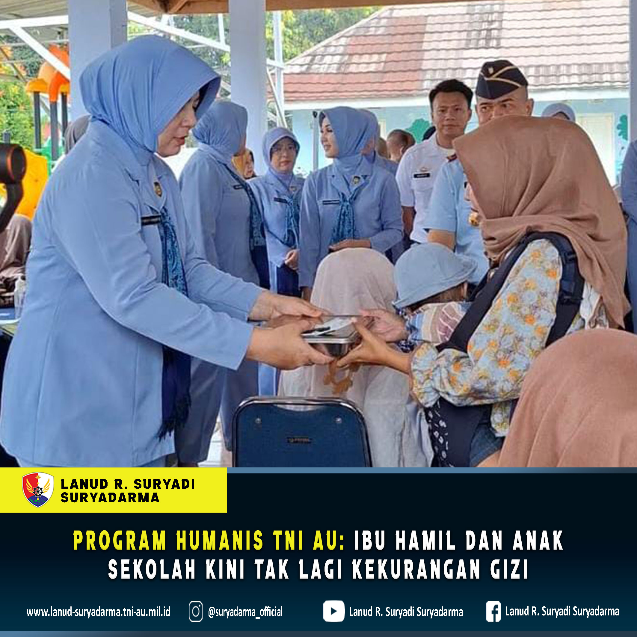 Program Humanis TNI AU: Ibu Hamil dan Anak Sekolah Kini Tak Lagi Kekurangan Gizi