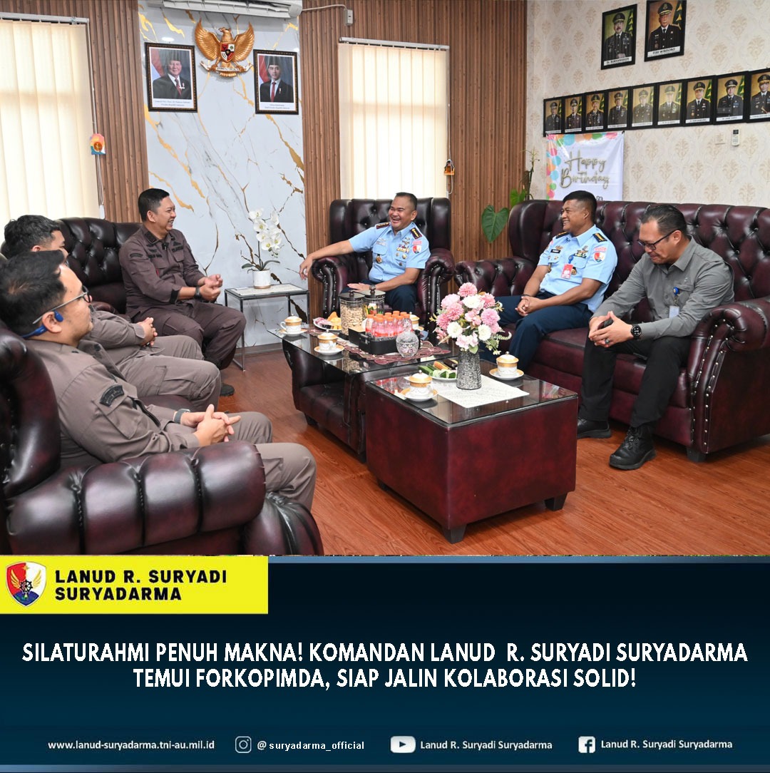 Silaturahmi Penuh Makna! Komandan Lanud R. Suryadi Suryadarma Temui Forkopimda, Siap Jalin Kolaborasi Solid!