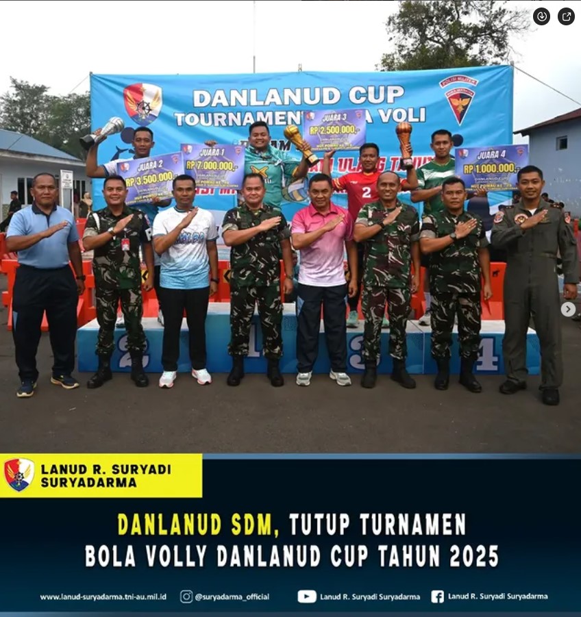 Danlanud Sdm, Tutup Turnamen Bola Volly Danlanud Cup tahun 2025